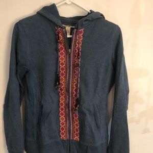 Embroidered Zip Up Hoodie